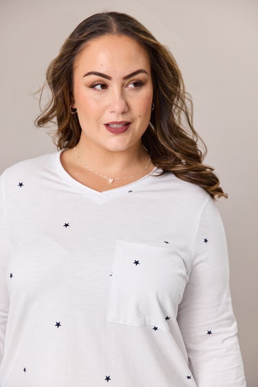 Mini Stars Vee Tee Shirt