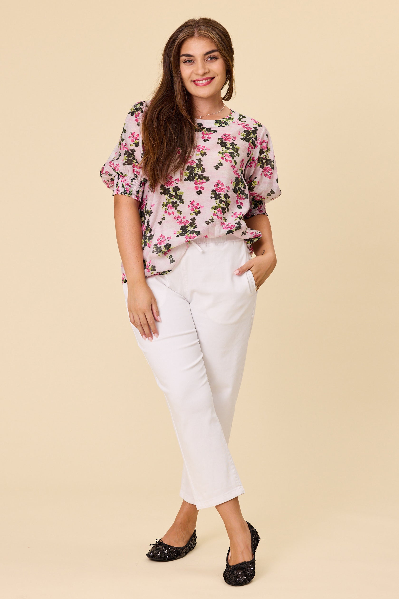 Shae Puff Slv Top in BLOSSOM | TOPS / Dressy