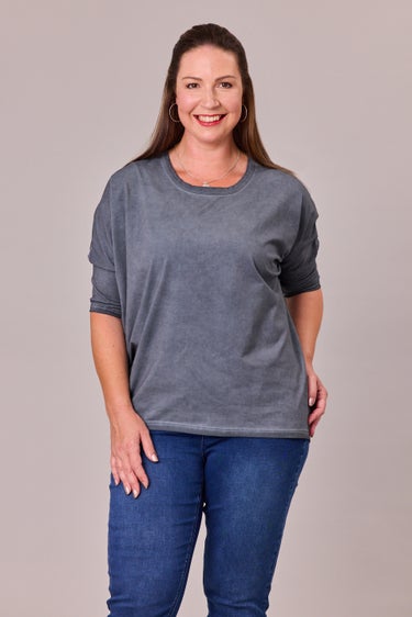 Enzyme Wash Dolman Tee