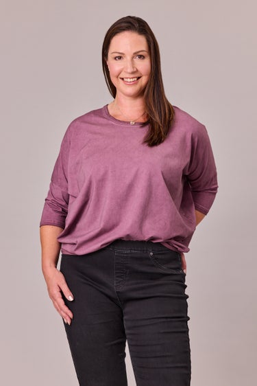 Enzyme Wash Dolman Tee