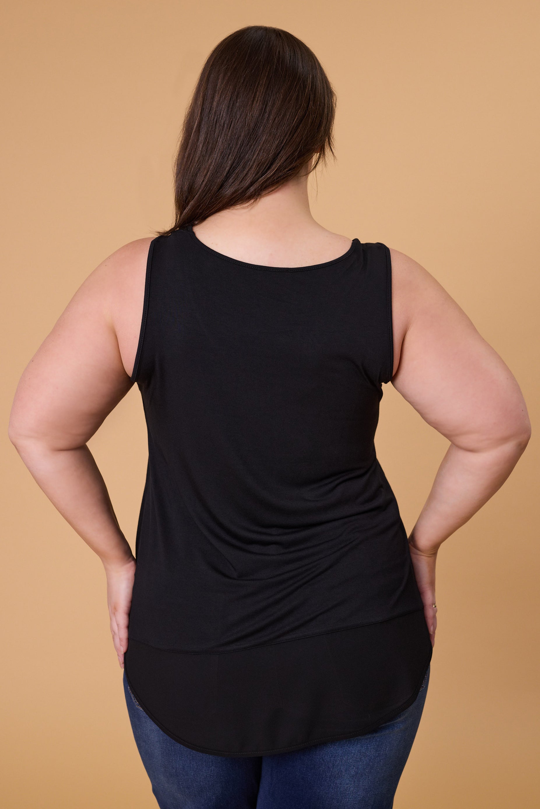 black chiffon tank